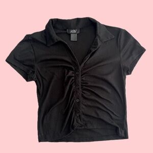 Just Polly Short Sleeve Button Down